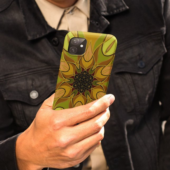 Funda De Case-Mate Para iPhone Cartoon Mandala Flower Yellow and Green (Subido por el creador)