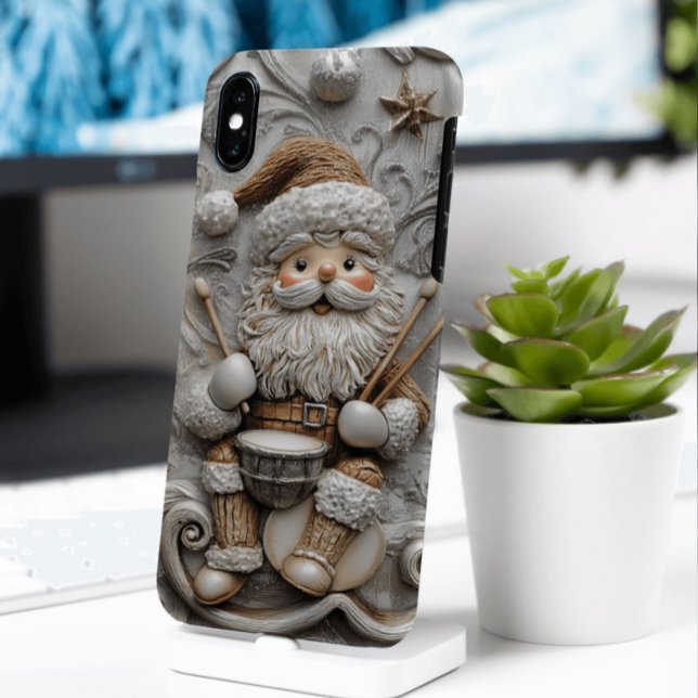 Funda De Case-Mate Para iPhone Carved Look Santa Claus Drummer (Subido por el creador)
