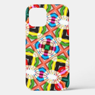 Funda Para iPhone 12 Cas del patrón Kaleidoscope de lápiz brillante div
