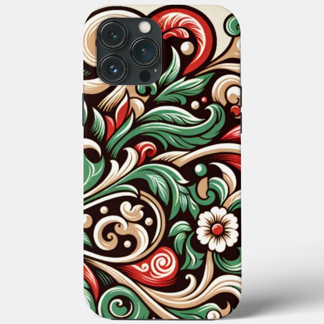 Funda De Case-Mate Para iPhone Cas tradicionales de teléfono de Batik (Reverso )