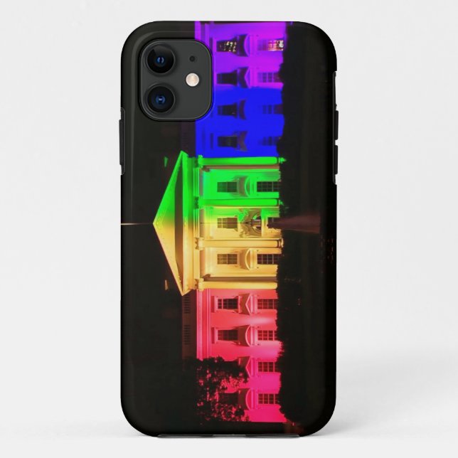 Funda De Case-Mate Para iPhone Casa Blanca del arco iris (Reverso)