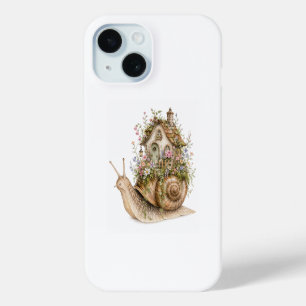 Funda Para iPhone 15 Casa de Caracol Caprichosa Cottagecore