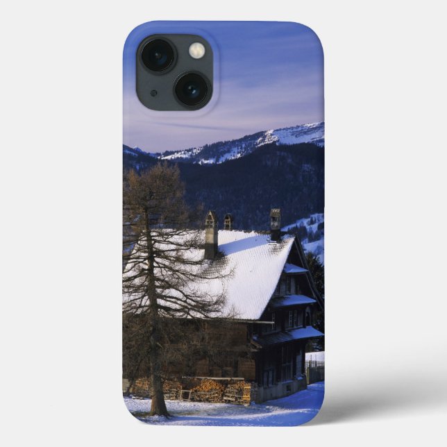 Funda De Case-Mate Para iPhone Casa de granja y Monte Rigi y Pilatus, (Reverso)