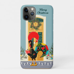 Funda Para iPhone 11 Pro Casa de Navidad portuguesa con Saludos de Gallo