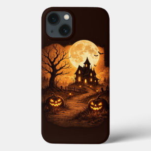Funda Para iPhone 13 Casa Embrujada de Halloween Espeluznante