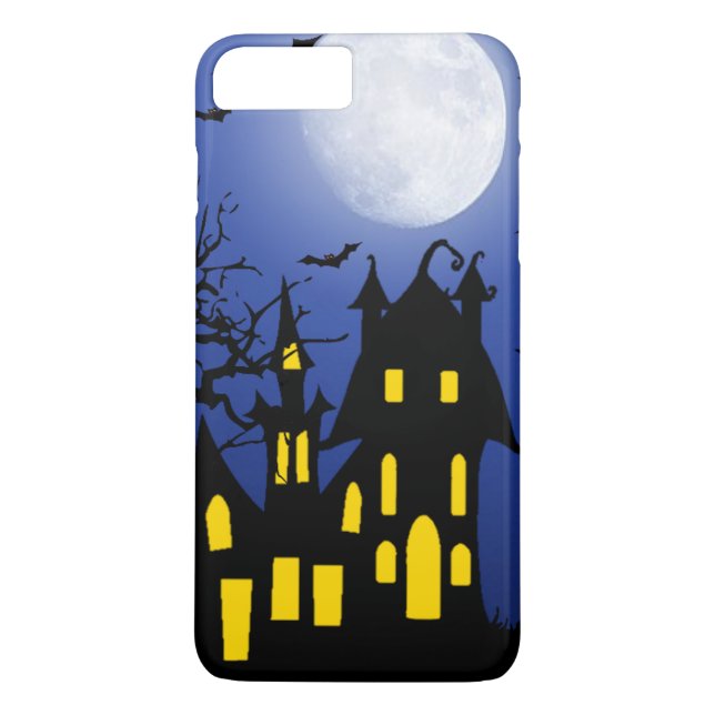 Funda De Case-Mate Para iPhone Casa encantada en una noche asustadiza (Reverso)