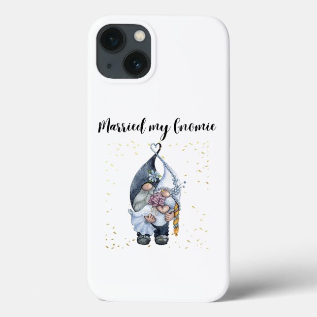 Funda De Case-Mate Para iPhone Casado con mi Gnomie (Reverso)