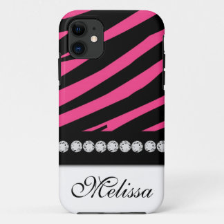 Funda Para iPhone 11 Casamata negra rosada del iPhone 5 del estampado