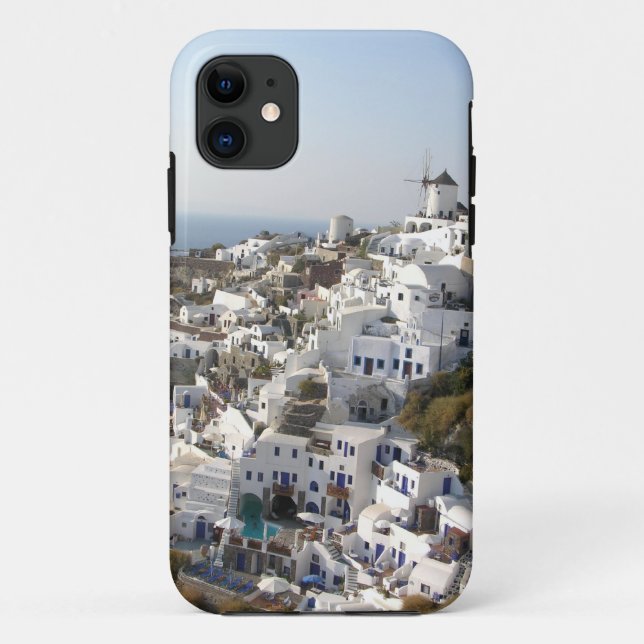 Funda De Case-Mate Para iPhone Casas blancas en Santorini (Reverso)