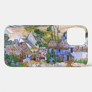 Funda Para iPhone 12 Casas de campo con techo de paja por la colina de