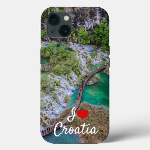 Funda Para iPhone 13 Cascada de cascada del parque de lagos Plitvice