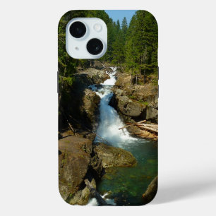 Funda Para iPhone 15 Cascada de Plata en el Parque Nacional Mount Raini