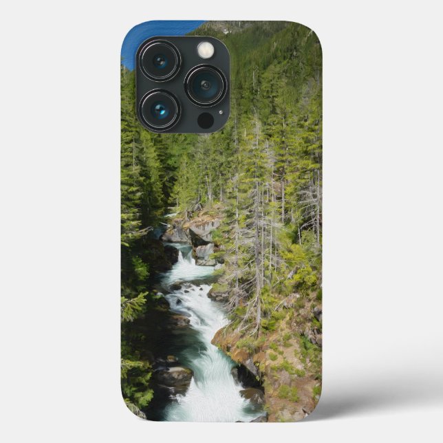 Funda De Case-Mate Para iPhone Cascada en el bosque nacional olímpico (Reverso )