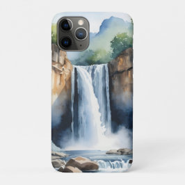 Funda Para iPhone 11 Pro Cascada pintada a la acuarela