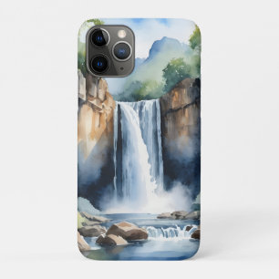 Funda Para iPhone 11 Pro Cascada pintada a la acuarela
