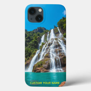 Funda Para iPhone 13 "Cascada Tropical – El Poder de la Naturaleza en T