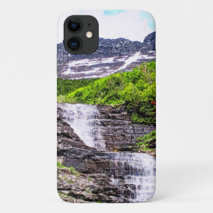Funda Para iPhone 11 Cascadas de fusión glacial corren por montañas roc