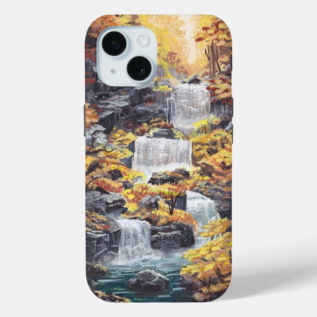 Funda De Case-Mate Para iPhone Cascadas de otoño (Reverso )