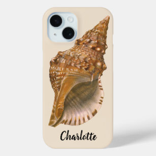 Funda Para iPhone 15 Cáscara de concha de tritón vintage, animal marino