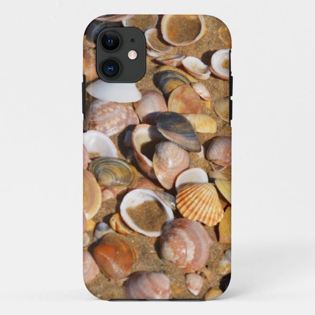 Funda De Case-Mate Para iPhone Cáscaras en una playa de Sandy el | Andalucía, (Reverso)