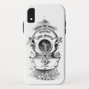 Funda Para iPhone XR Casco de buceo antiguo blanco náutico