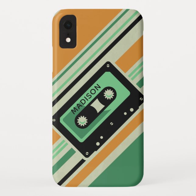 Funda De Case-Mate Para iPhone Casetas de teléfono de nombre personalizadas Retro (Reverso)