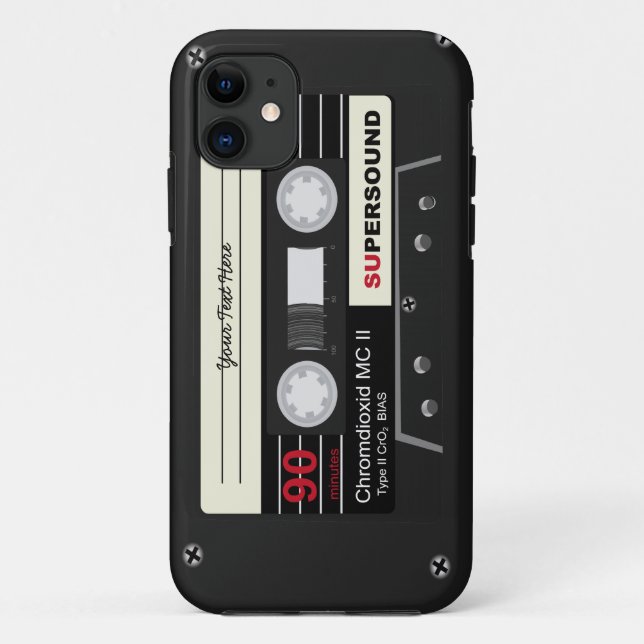 Funda De Case-Mate Para iPhone Casete audio retro MixTape (Reverso)
