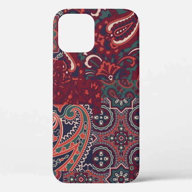Funda De Case-Mate Para iPhone cashmere paisley seda patchwork abstract vi (Reverso )