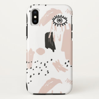 Funda Para iPhone X Caso abstracto del iphone del ojo