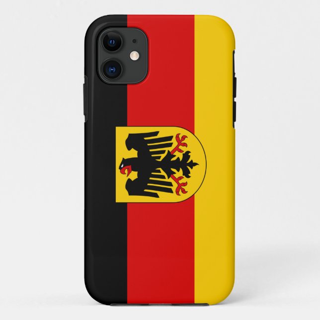 Funda De Case-Mate Para iPhone Caso alemán del iPhone de la bandera (Reverso)