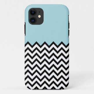 Funda Para iPhone 11 Caso azul claro del iPhone 5 de Chevron del bloque