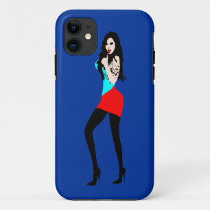 Funda Para iPhone 11 ♔♥°•Caso caliente mortal del iPhone 5 del chica