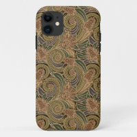 Caso con clase del iPhone 5 de Paisley del vintage