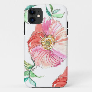 Funda Para iPhone 11 Caso coralino del iPhone de la acuarela de la