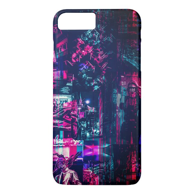 Funda De Case-Mate Para iPhone Caso de ciberpunk (Reverso)
