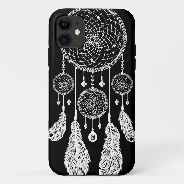 Funda De Case-Mate Para iPhone Caso de Dreamcatcher - de Iphone 5/5S (negro) (Reverso)