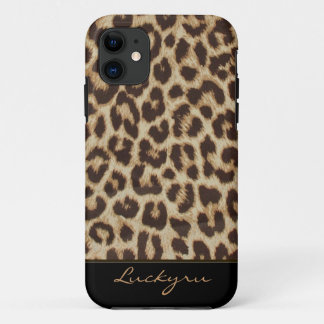Funda Para iPhone 11 Caso de encargo del estampado leopardo del iPhone