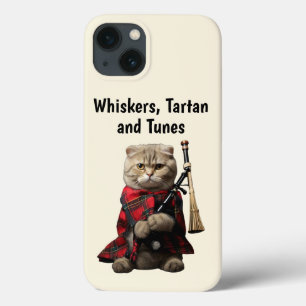 Funda Para iPhone 13 Caso de gato frito escocés con estuche para teléfo