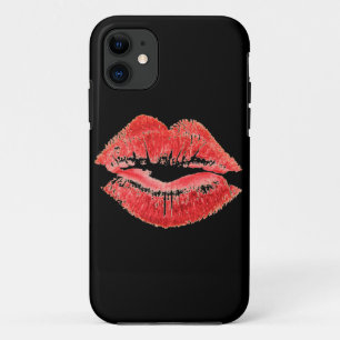 title_seo2 caso de iphone de beso de labios rojos
