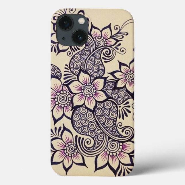 Funda De Case-Mate Para iPhone Caso de IPhone del diseño de la alheña (Reverso)