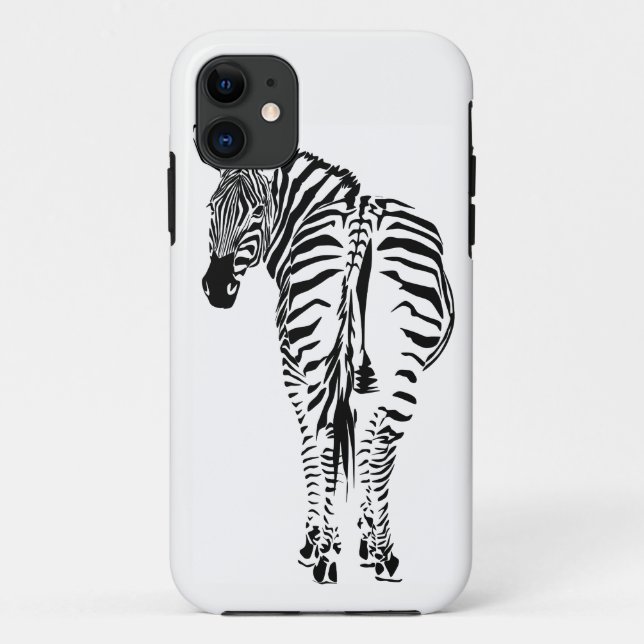 Funda De Case-Mate Para iPhone Caso de Iphone del retrato de la cebra (Reverso)