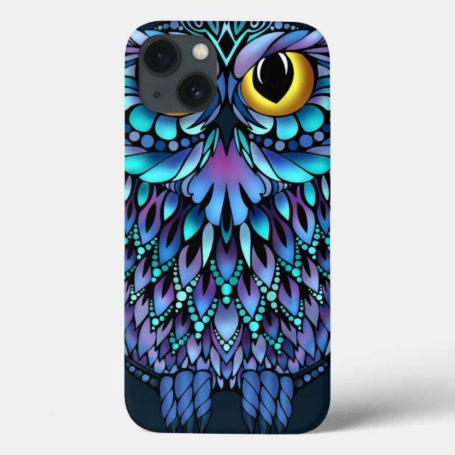 Funda De Case-Mate Para iPhone Caso de iphone Mandala Owl (Reverso)