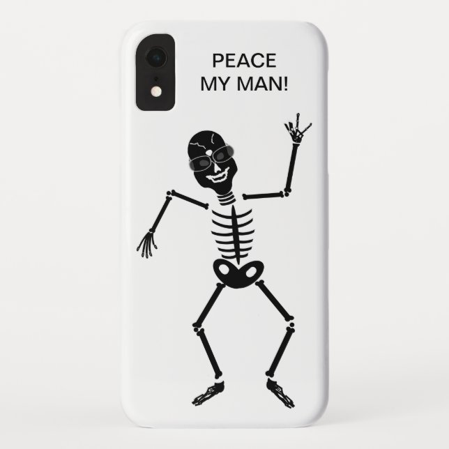 Funda De Case-Mate Para iPhone Caso de IPhone, símbolo de paz esquelético del (Reverso)