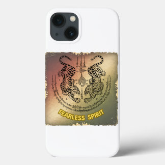 Funda Para iPhone 13 Caso de iphone Twin Tigers Sak Yant | Espíritu int