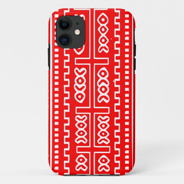 Funda De Case-Mate Para iPhone Caso de la moda del paño del fango (Reverso)