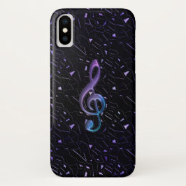 Funda Para iPhone X Caso de medianoche del iPhone X del Clef de la