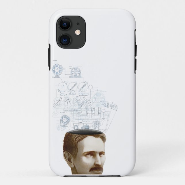 Funda De Case-Mate Para iPhone Caso de Nikola Tesla Iphone (Reverso)