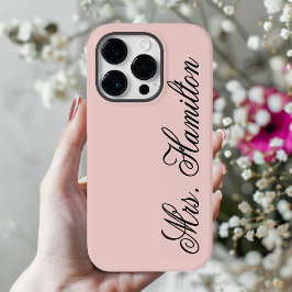 Funda Para iPhone 14 Pro De Case-Mate Caso de teléfono con nombre Minimalista rosa para 