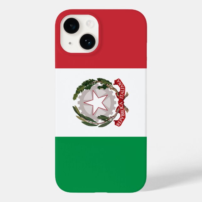 Funda De Case-Mate Para iPhone Caso de teléfono de bandera de Italia (Reverso )
