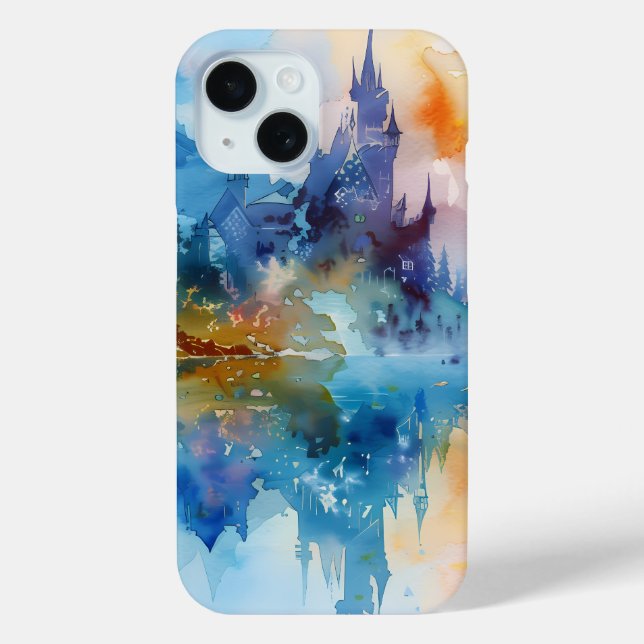 Funda De Case-Mate Para iPhone Caso de teléfono de Dreamscape Castle Reflexiones (Reverso )